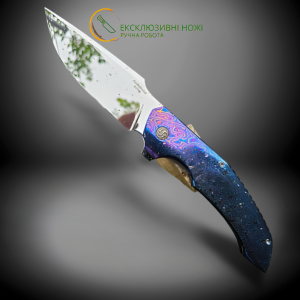 ТИМАСКУС ХИЖИЙ складний ніж ручної роботи майстра студії ANDROSHCHUK KNIVES, сталь ZDP-189, 67 HRC